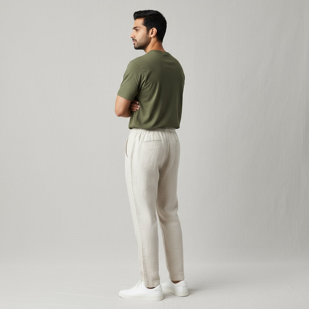 100% Premium Linen Relaxed fit pants- Men&