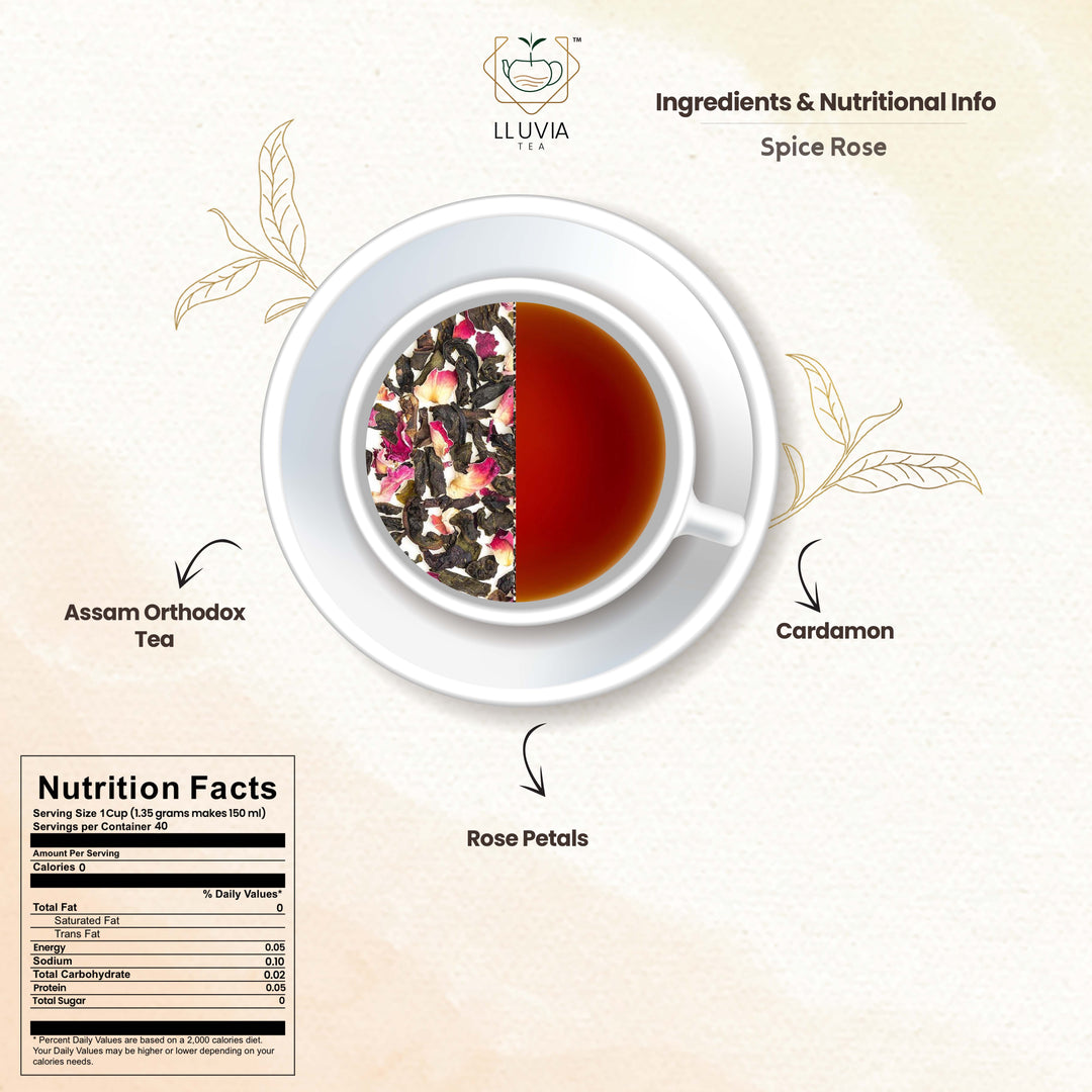 Lluvia Tea Spice rose | reduces anxiety & powerful antioxidant| 50g