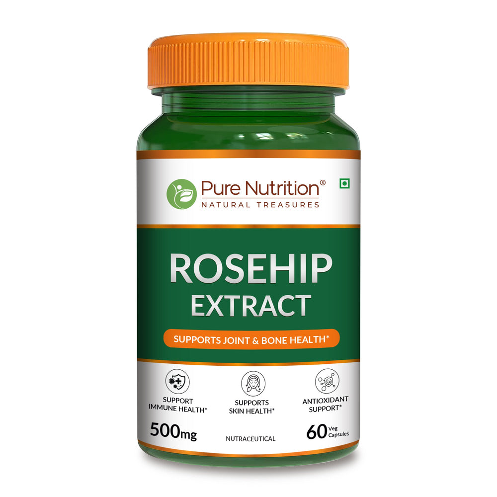 Rosehip Extract 500mg  Natural Vitamin C | Skin, Immunity & Collagen Support