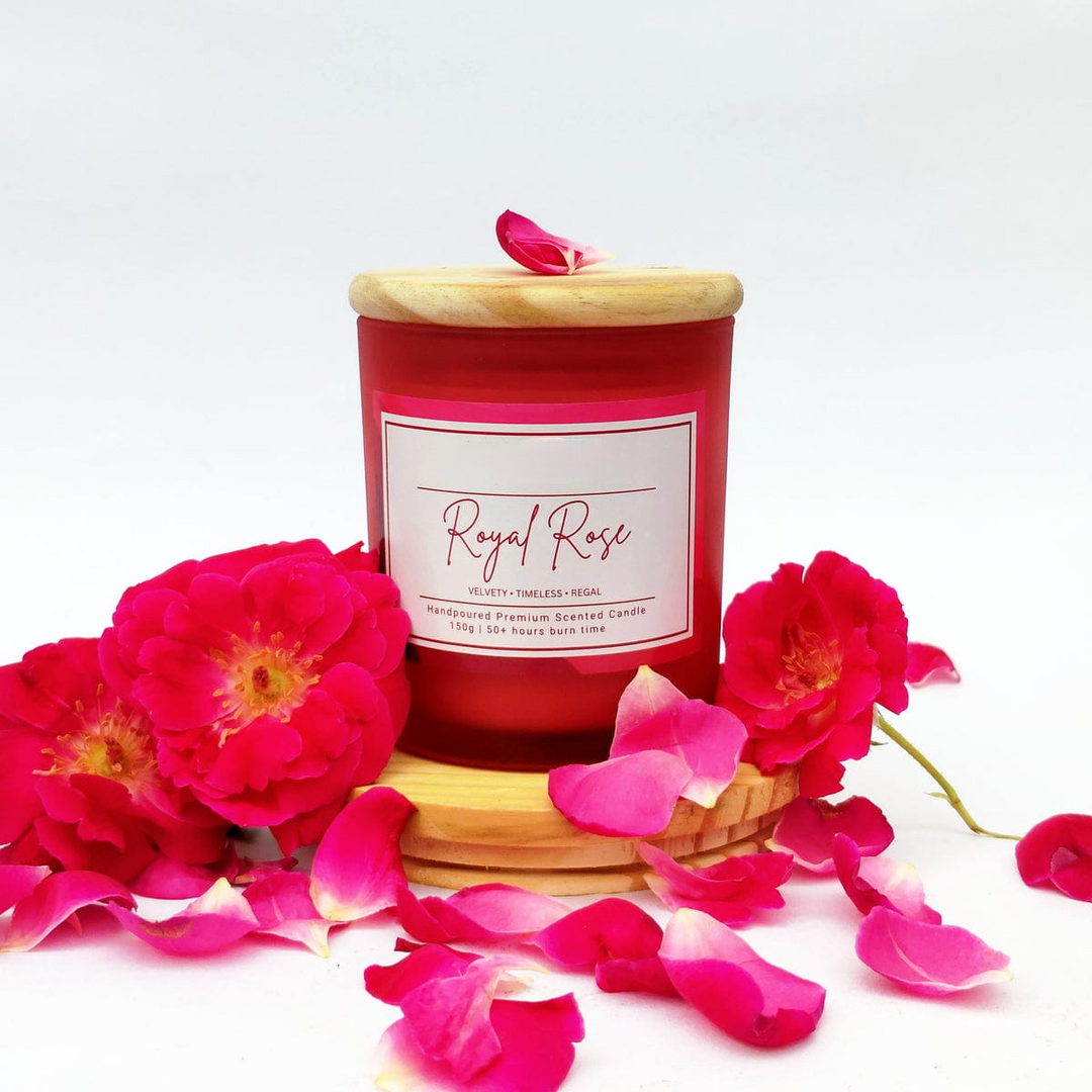 Velvet Ember Candle – Luxury Red Glass Candle | Artecasa