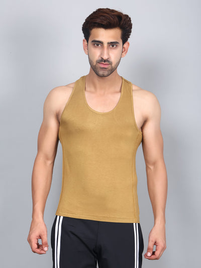 Bamboo Fabric Olive Men's Runner Vest