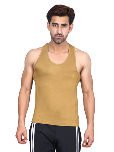 Bamboo Fabric Olive Men's Runner Vest