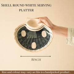White Shell Serving Platter | Ceramic Plate