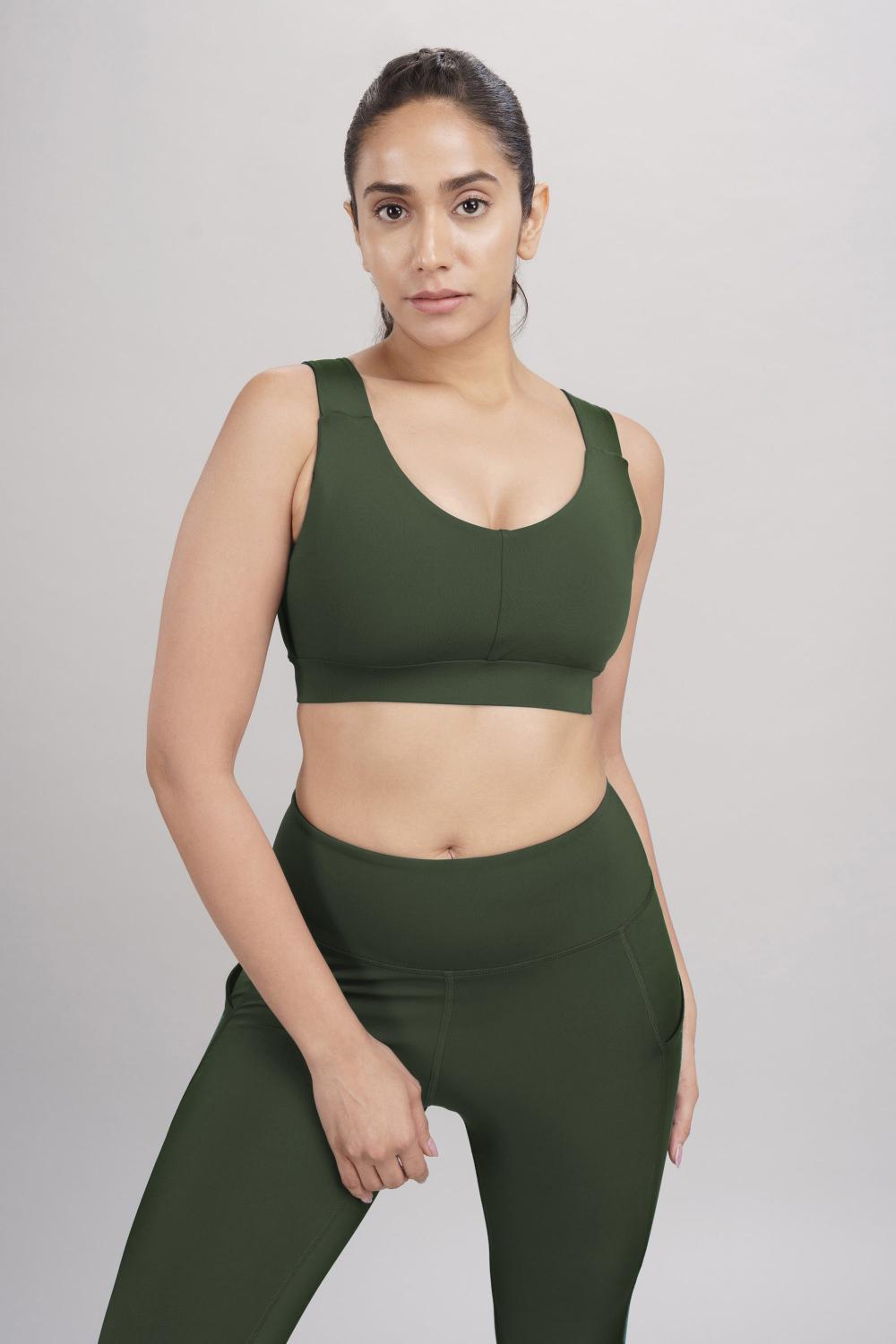 Carbon Tree U Neck Active Bra
