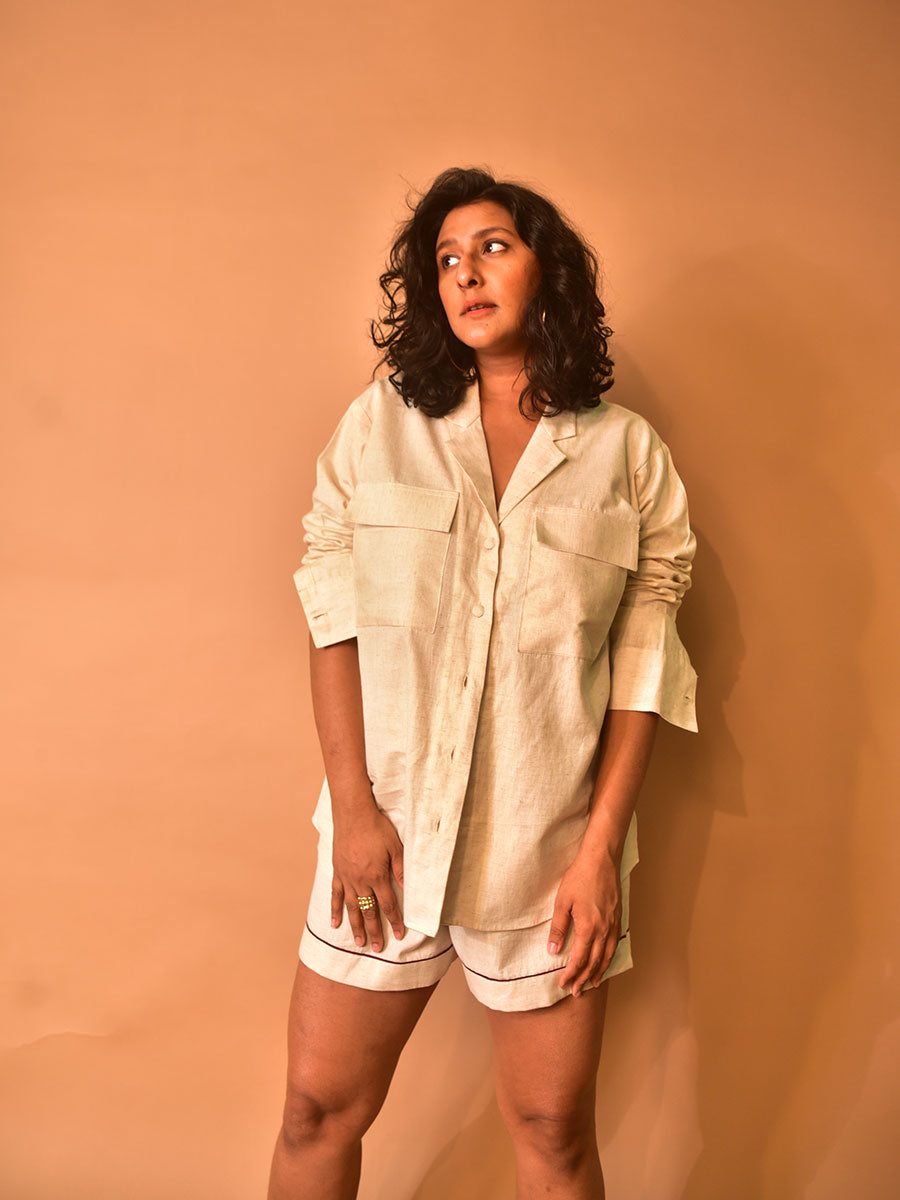 WhySoBlue Amara Linen Shirt