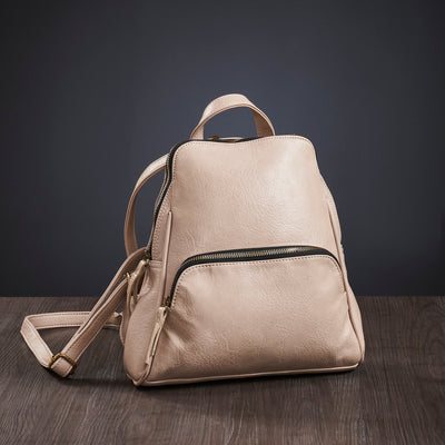 Mona B Convertible Daypack for Offices Schools and Colleges with Stylish Design for Women: Nude