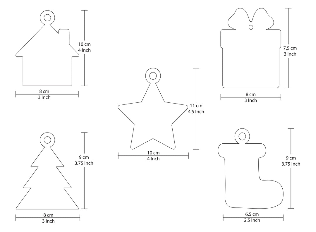 Christmas Tree Hanging ( Set of 5 )