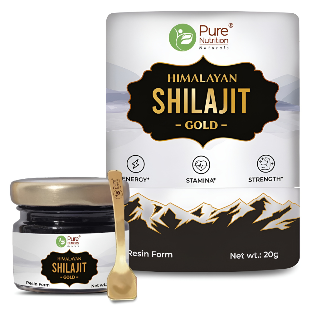 Shilajit Gold Resin  Ashwagandha, Safed Musli, Saffron & Swarna Bhasma | 20g