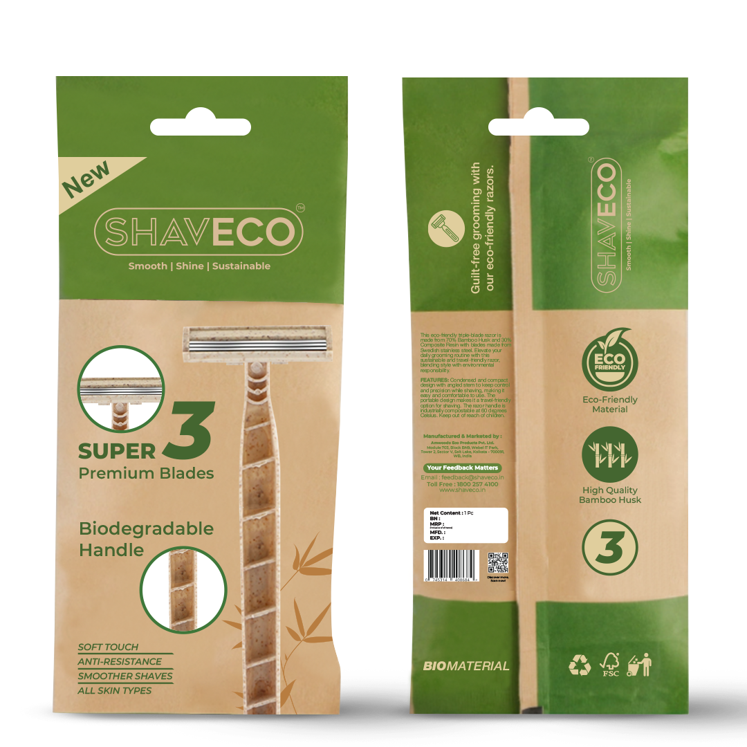 Shaveco 3-Blade Biodegradable Razor