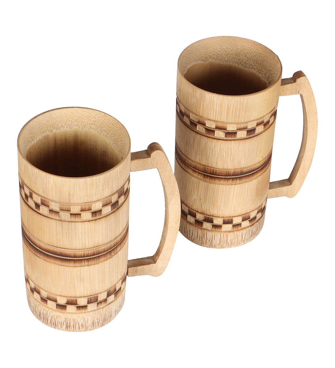 Handmade Bamboo Beer Mug with Smoked Finish