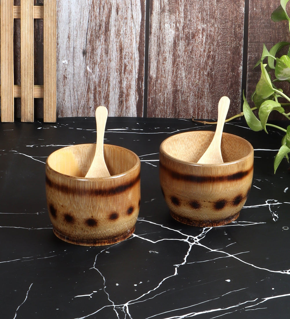 Bamboo Juice Glass and Bowls