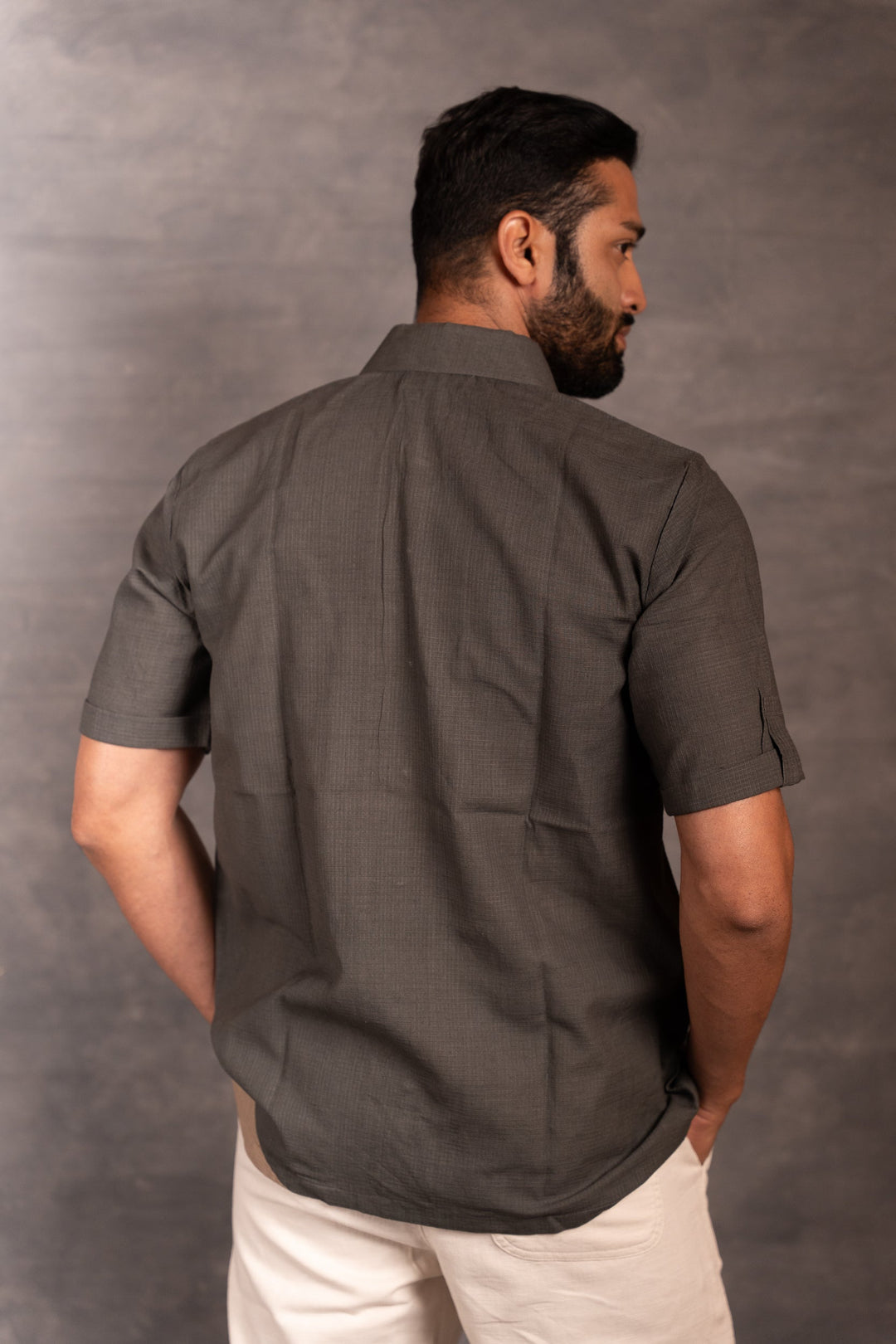 Handwoven Khadi Shirt with Hand Applique – Artisan Made