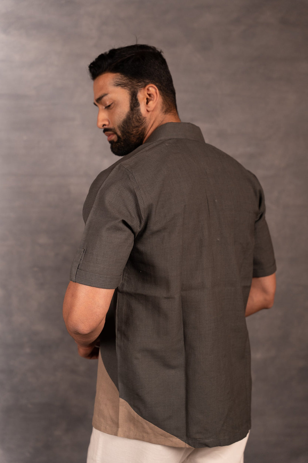 Handwoven Khadi Shirt with Hand Applique – Artisan Made