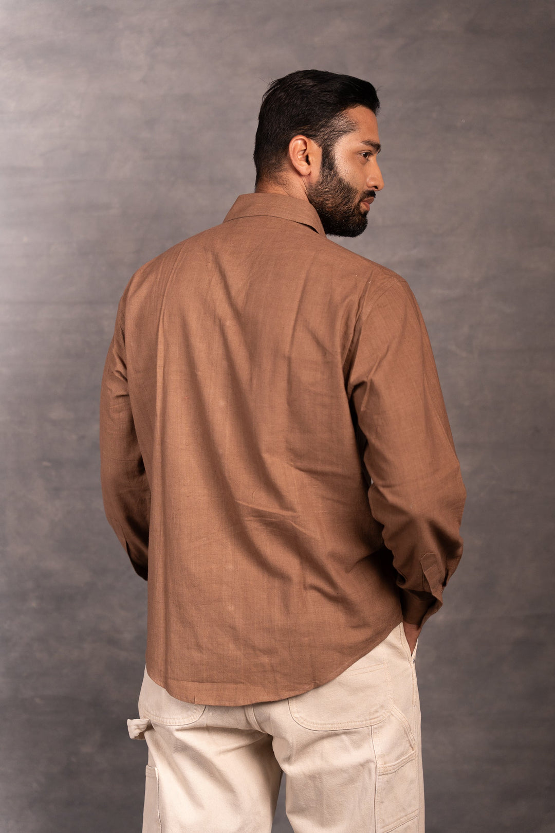 Minimalist Handwoven Khadi Shirt – Full Sleeve Elegance