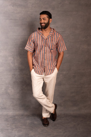 Urban Khadi: Sustainable Handspun Hoodie with Front Pockets