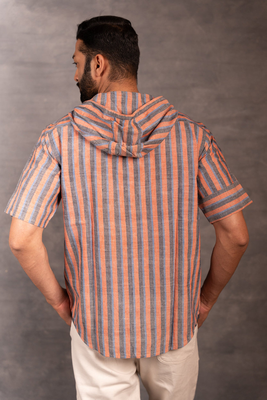 Urban Khadi: Sustainable Handspun Hoodie with Front Pockets