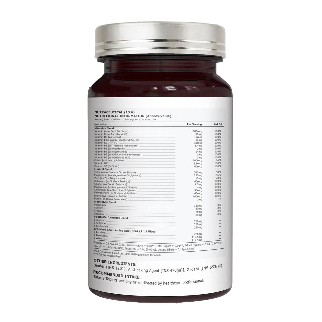 Sports Multivitamin+ Tablets 2419mg | Vitamins, Minerals & Herbs for Athletes | 60 Tablets