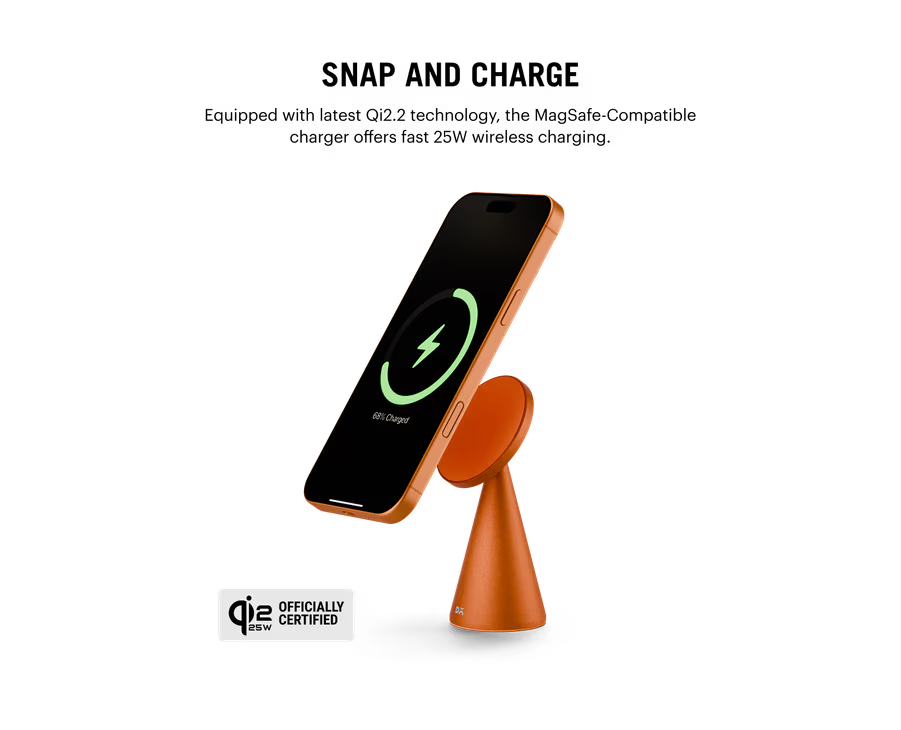 SURGE Conoid Qi2.2-Certified Magsafe-Compatible Wireless Charger