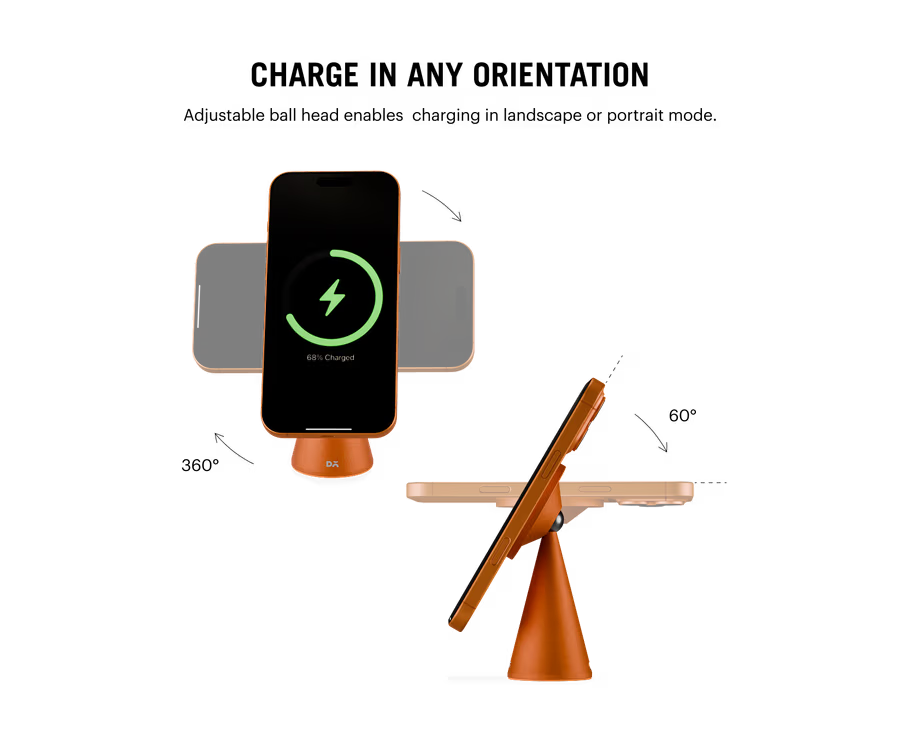 SURGE Conoid Qi2.2-Certified Magsafe-Compatible Wireless Charger