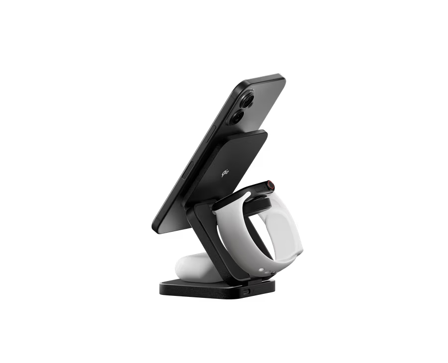 SURGE Foldaway 3-In-1 Qi2-Certified Magsafe Compatible Wireless Charger