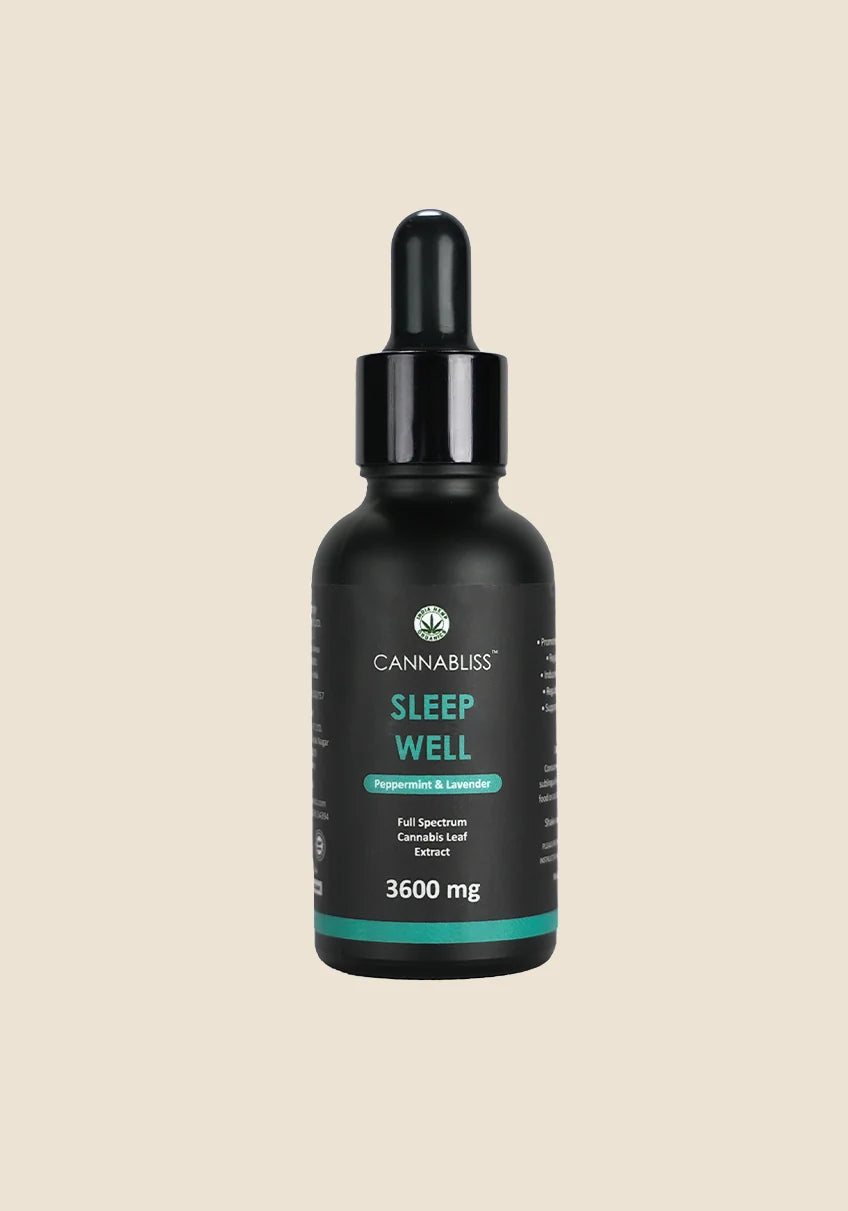 India Hemp Organics SLEEP WELL with 12% Cannabis Leaf Extract + Lavender, Peppermint and Valerian Root