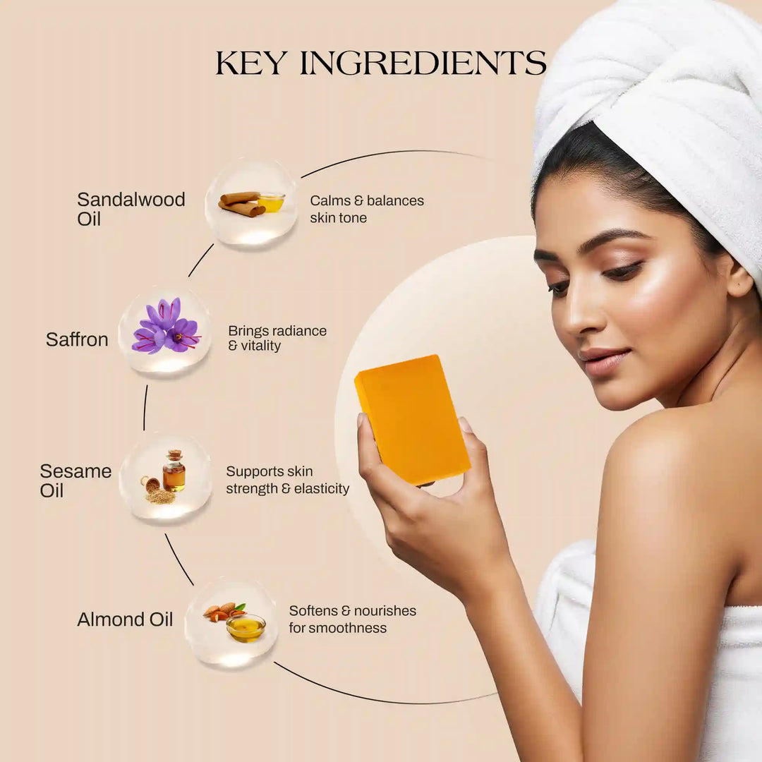 Sandalwood & Saffron Ayurvedic Handmade Soap