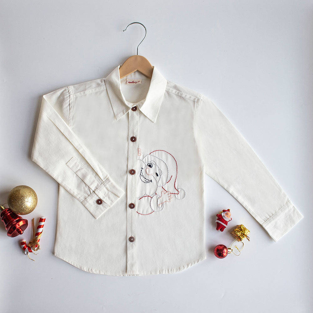 Santa Personalised Embroidered Formal Shirt
