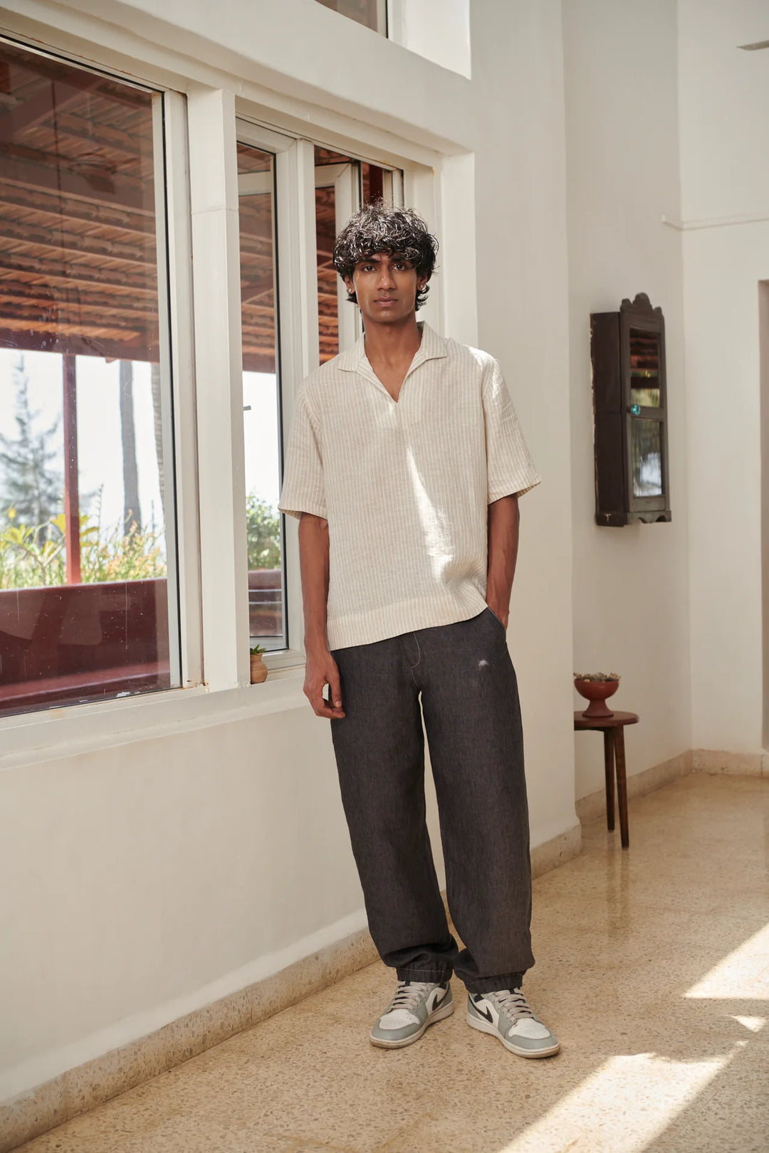 Graphite Linen Denim Men&