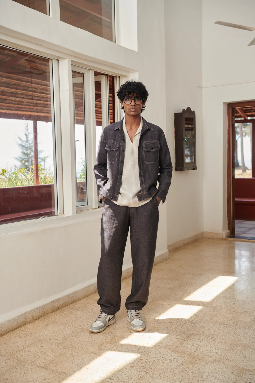 Graphite Linen Denim Men&