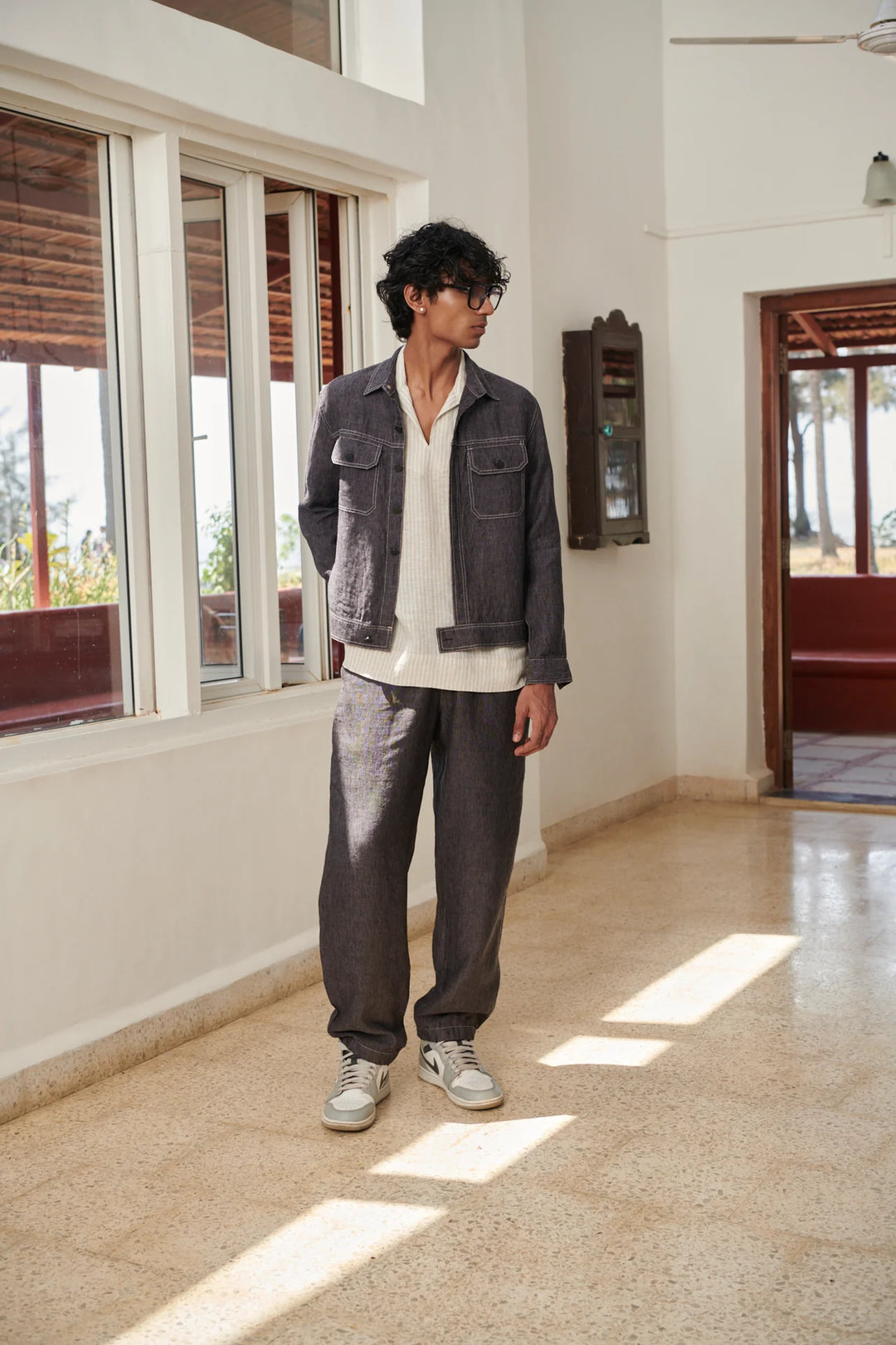 Graphite Linen Denim Men&