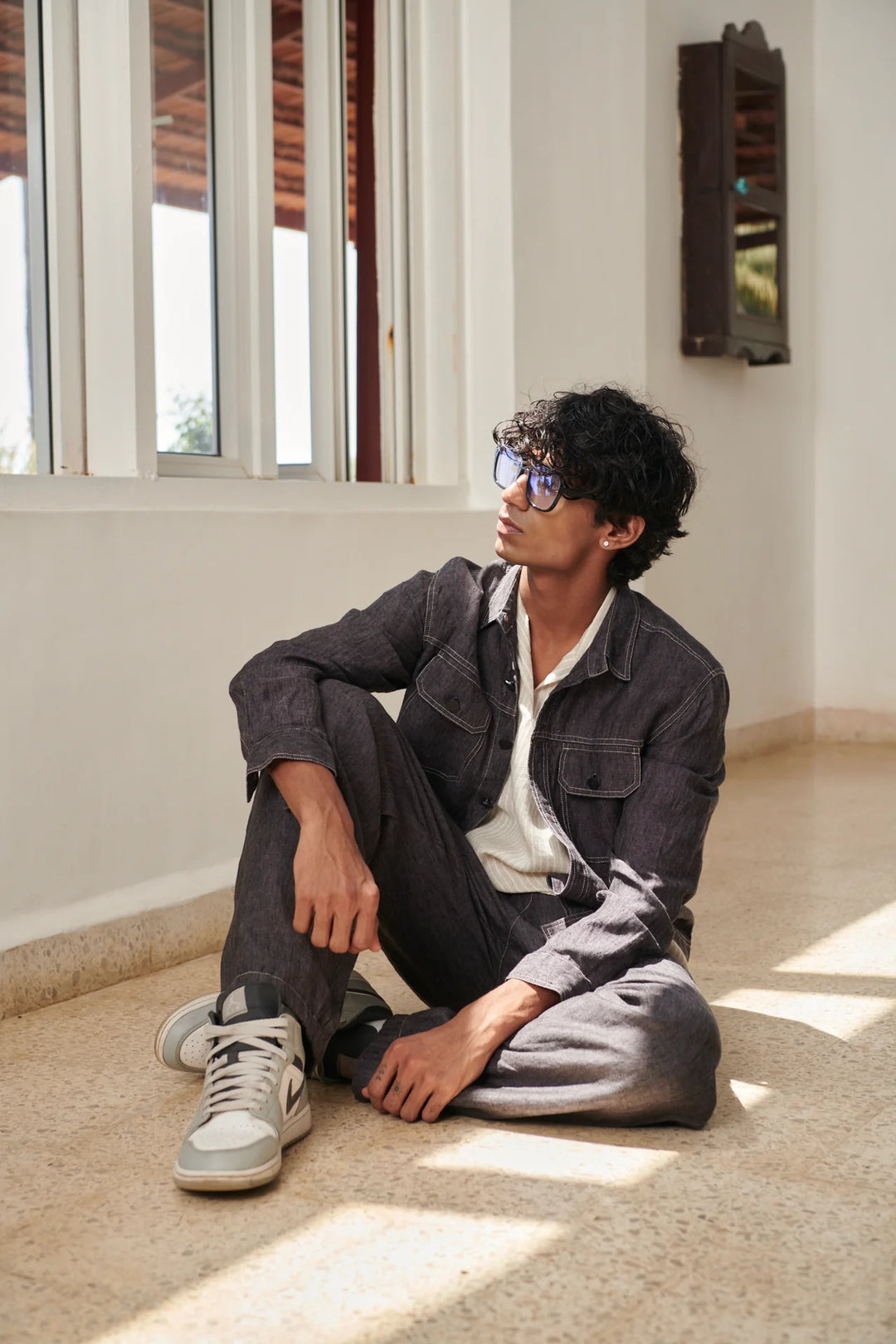 Graphite Linen Denim Men&