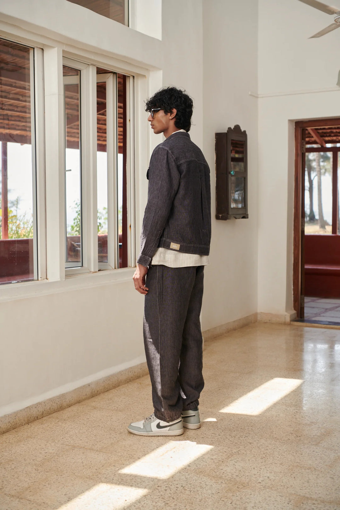 Graphite Linen Denim Jacket