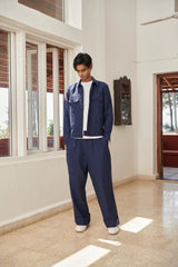 Neel Linen Men's Jacket & Baggy Pants Set