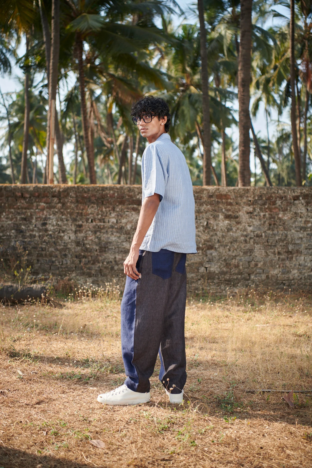 Neel Graphite Linen Denim Men&