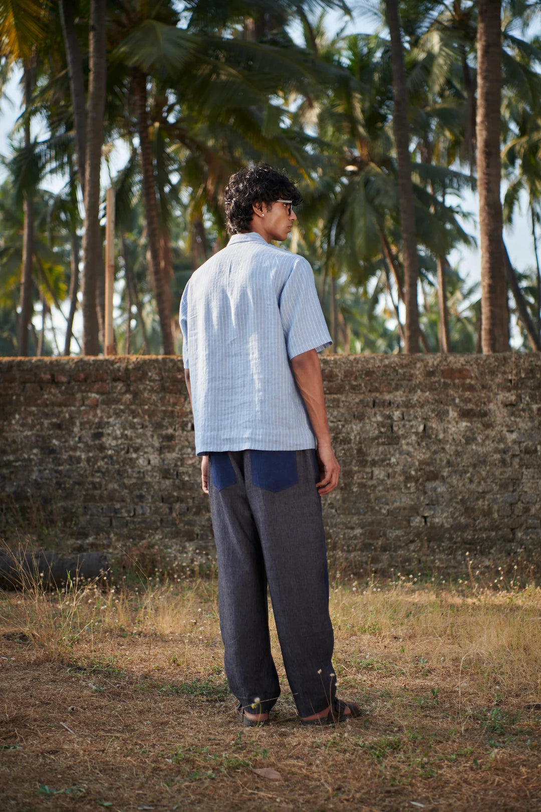 Neel Graphite Linen Denim Men&