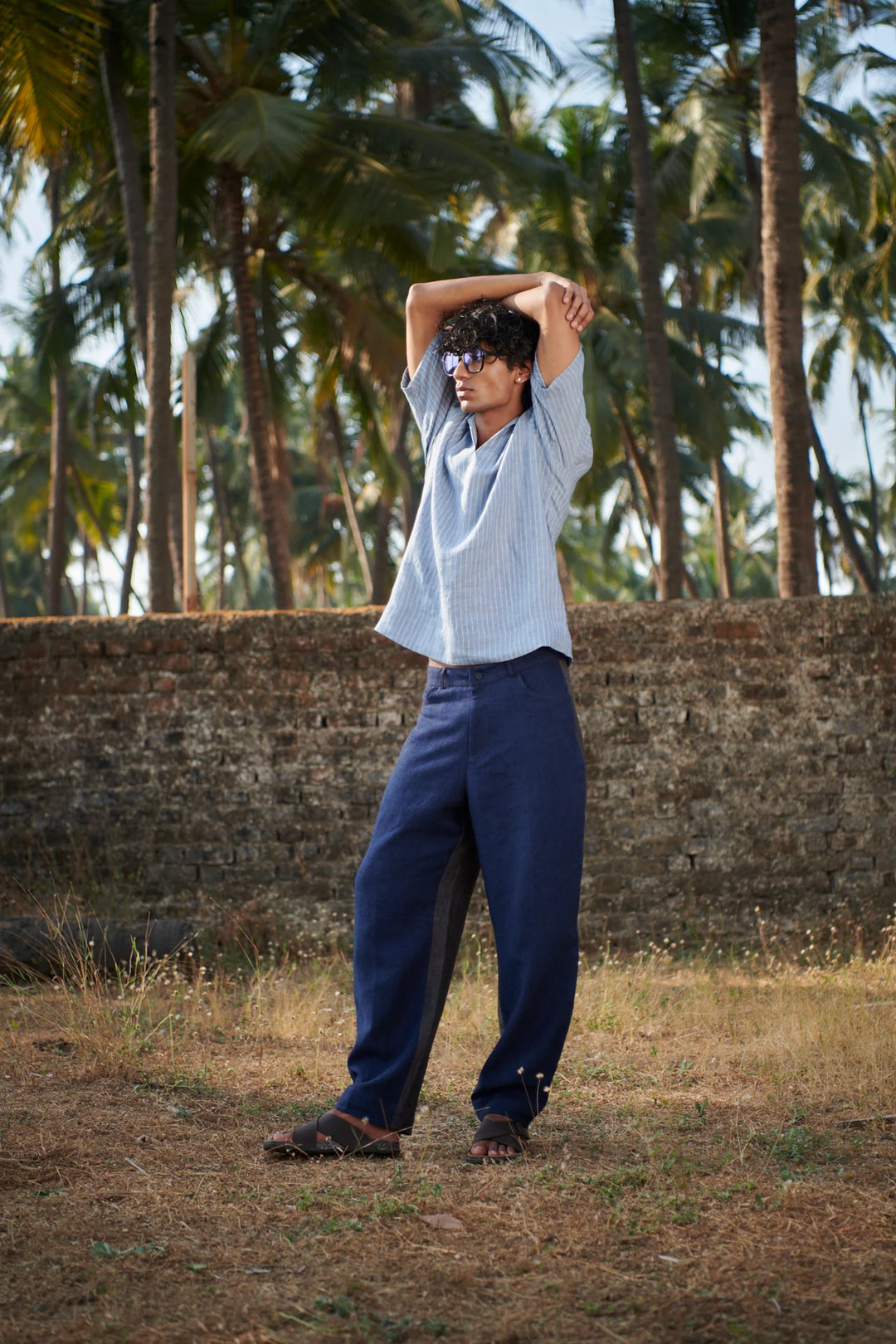 Neel Graphite Linen Denim Men&