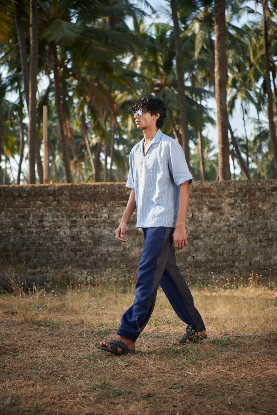 Neel Graphite Linen Denim Men&