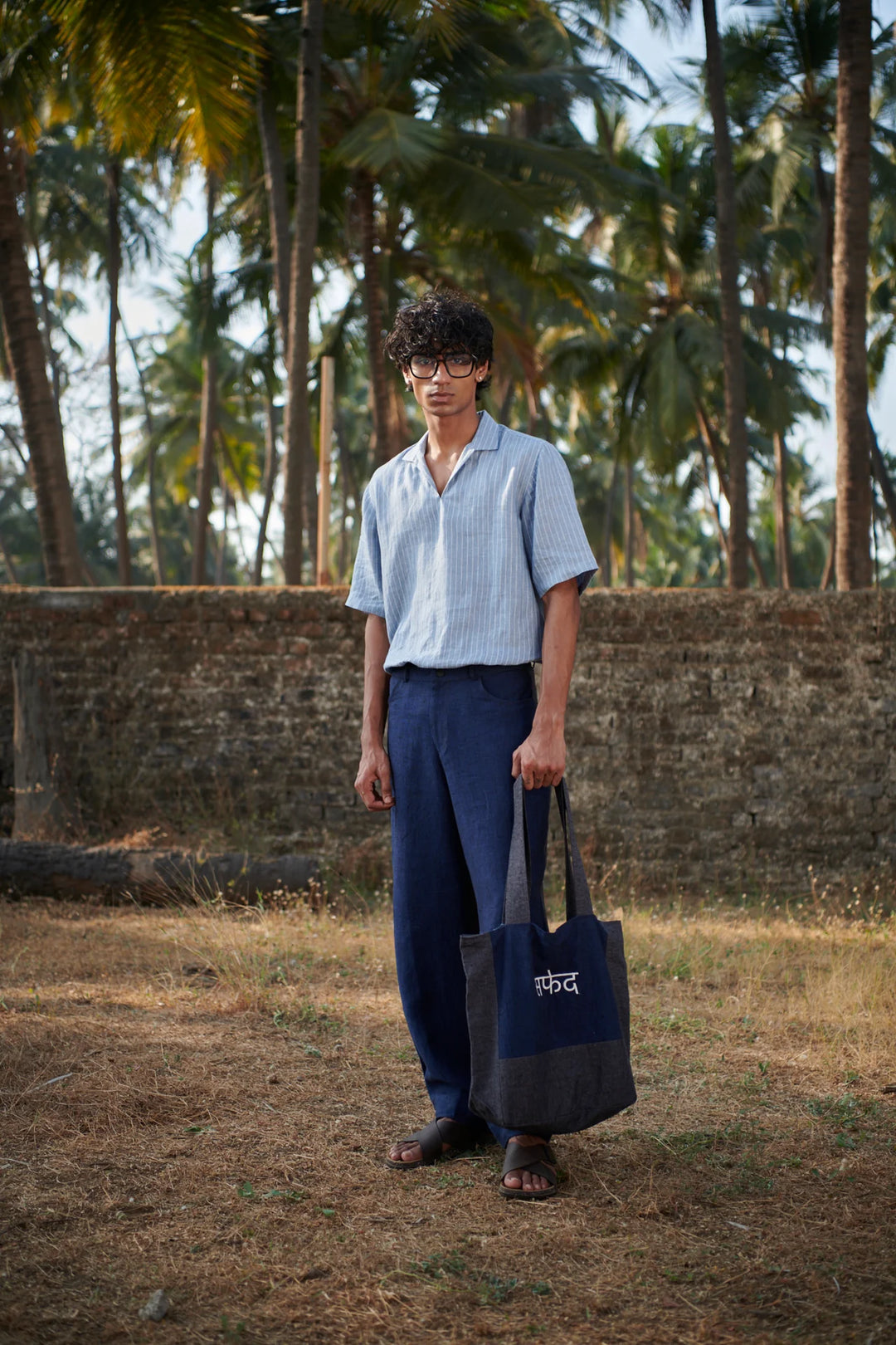 Neel Graphite Linen Denim Men&