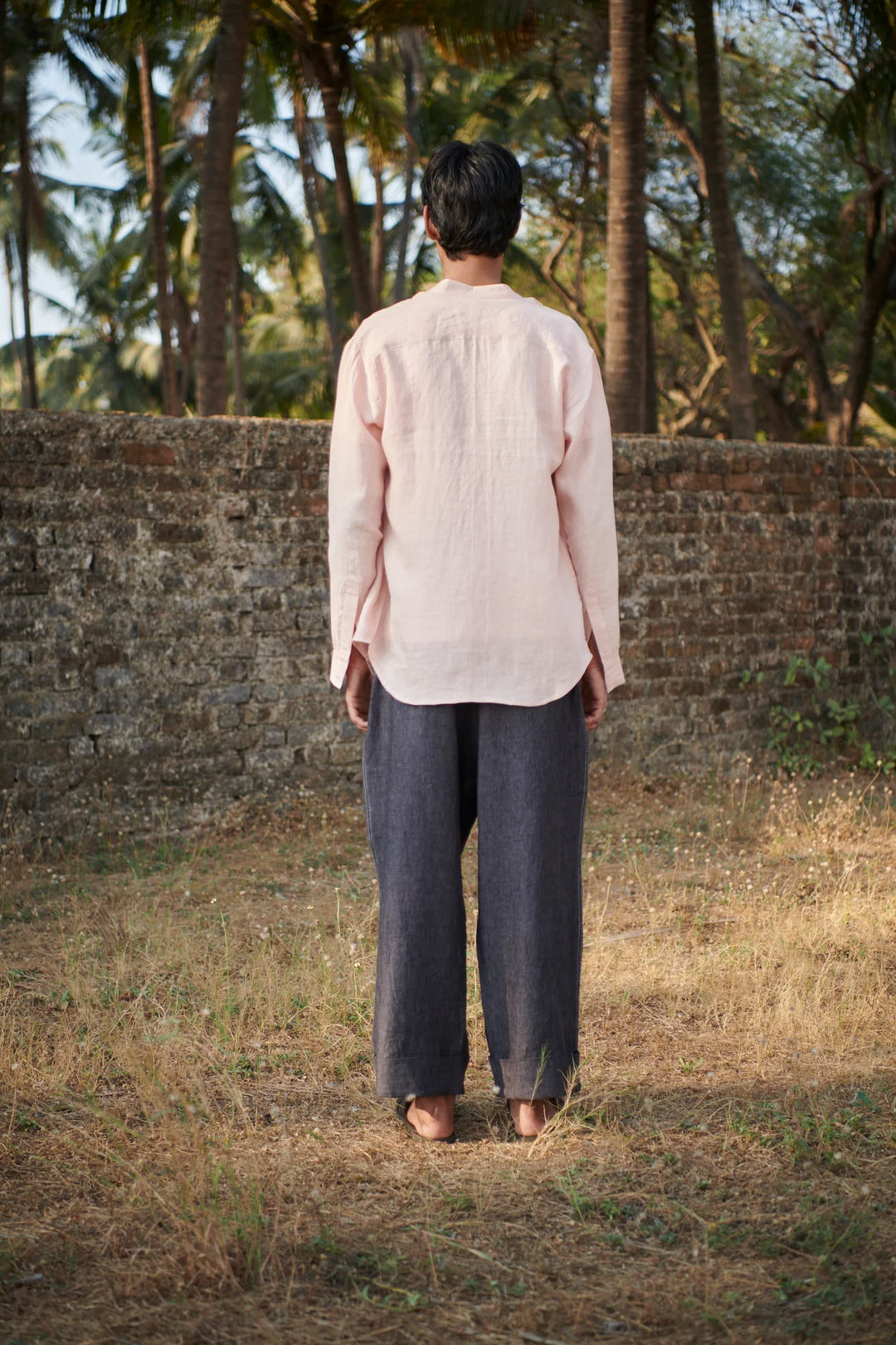 Graphite Linen Denim Men&