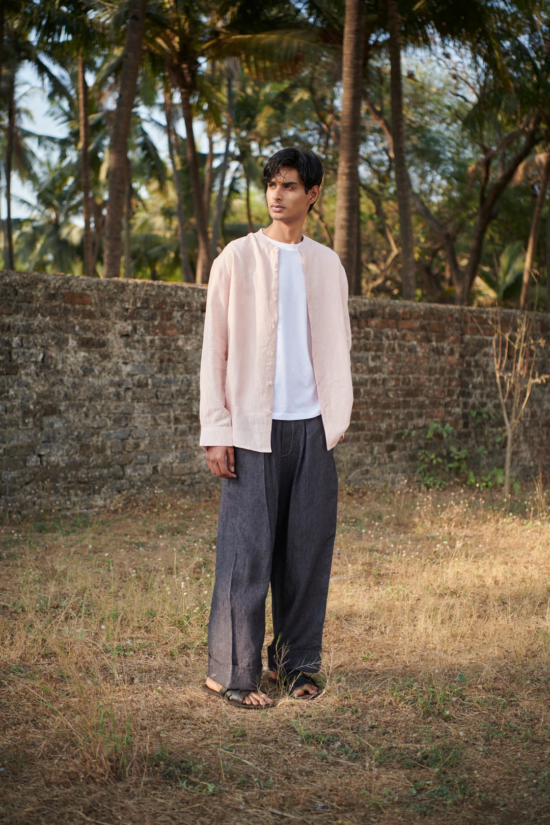 Graphite Linen Denim Men&