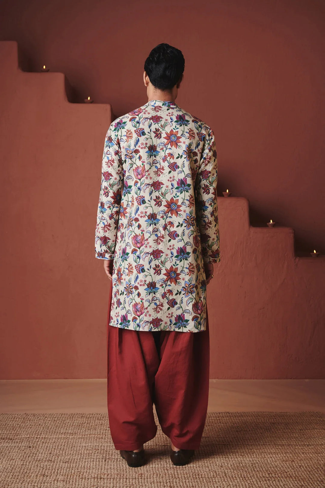 Saphed Beige Chintz Co-Linen Men&