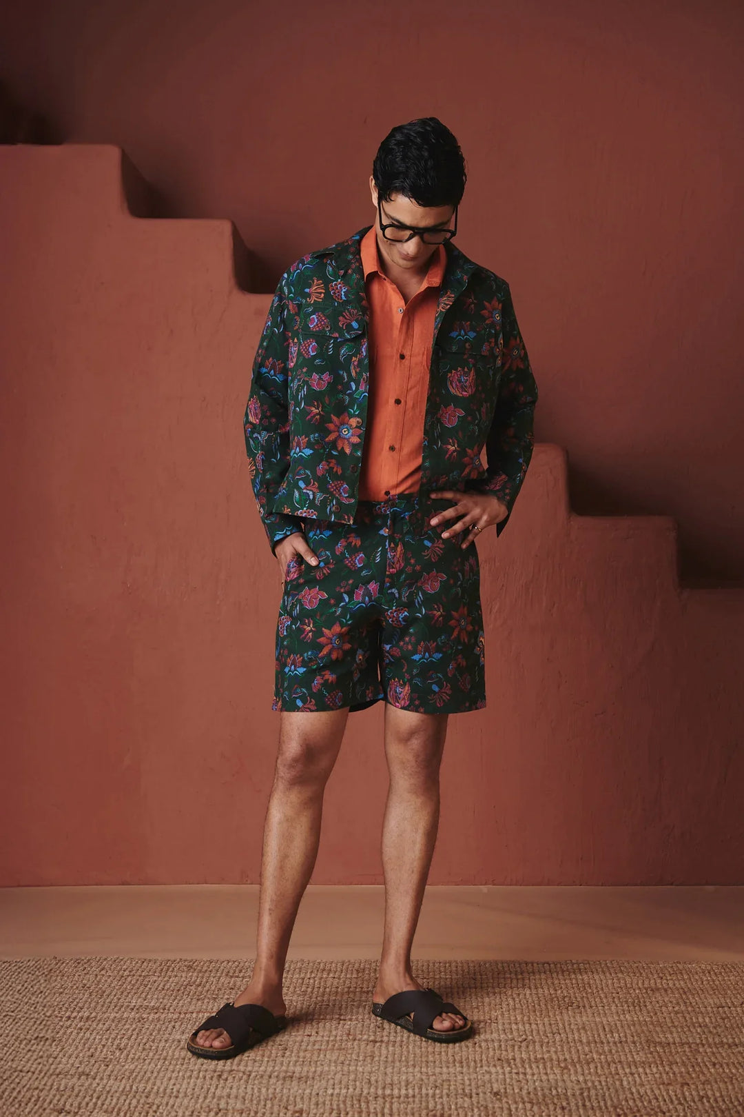 Saphed Paan Chintz Co-Linen Men&