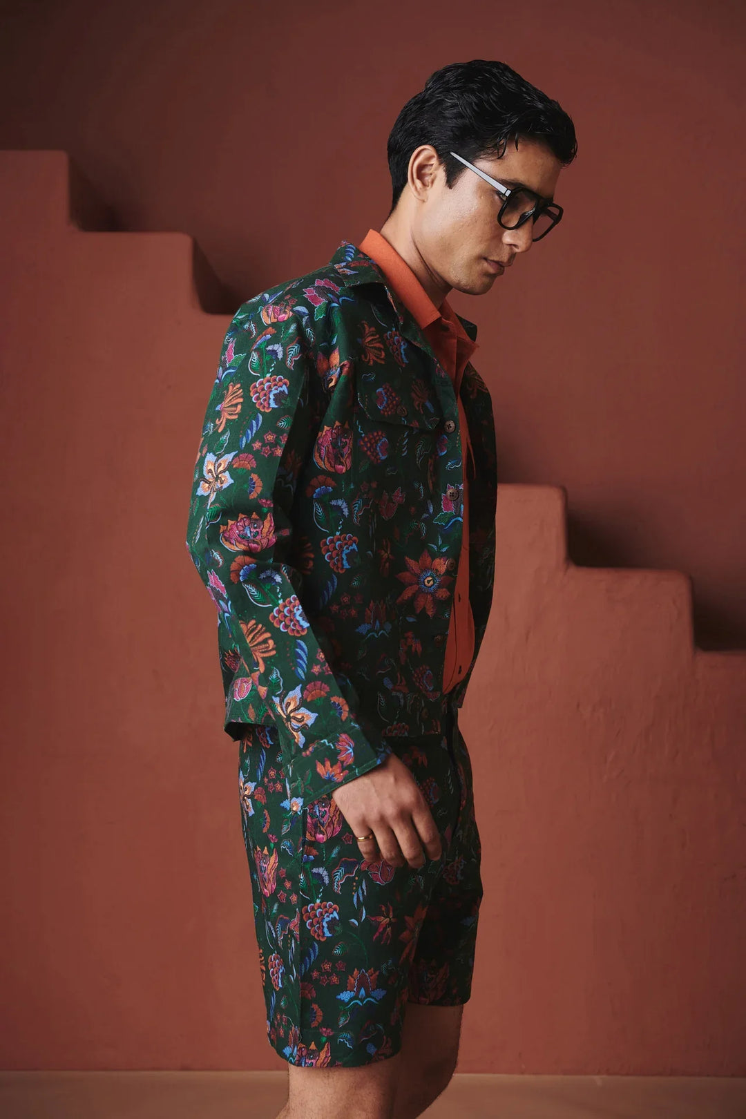 Saphed Paan Chintz Co-Linen Men&