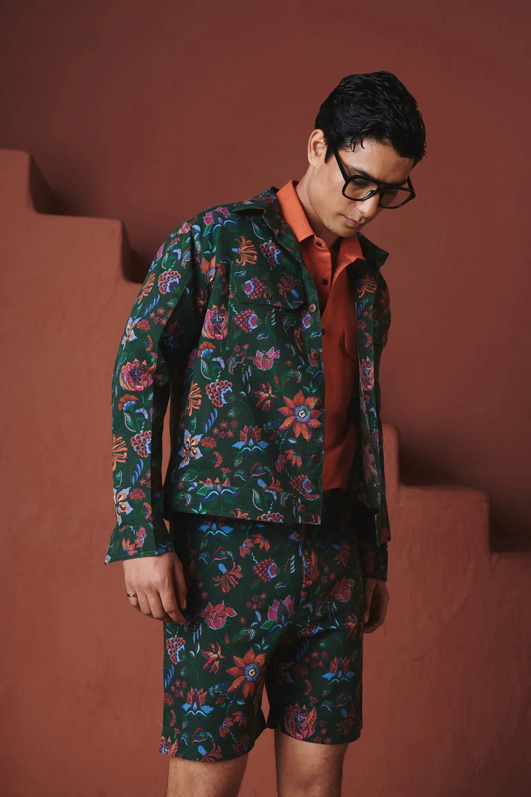 Saphed Paan Chintz Co-Linen Men&