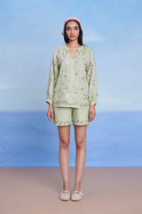 Pista Linen Billow Shorts Set