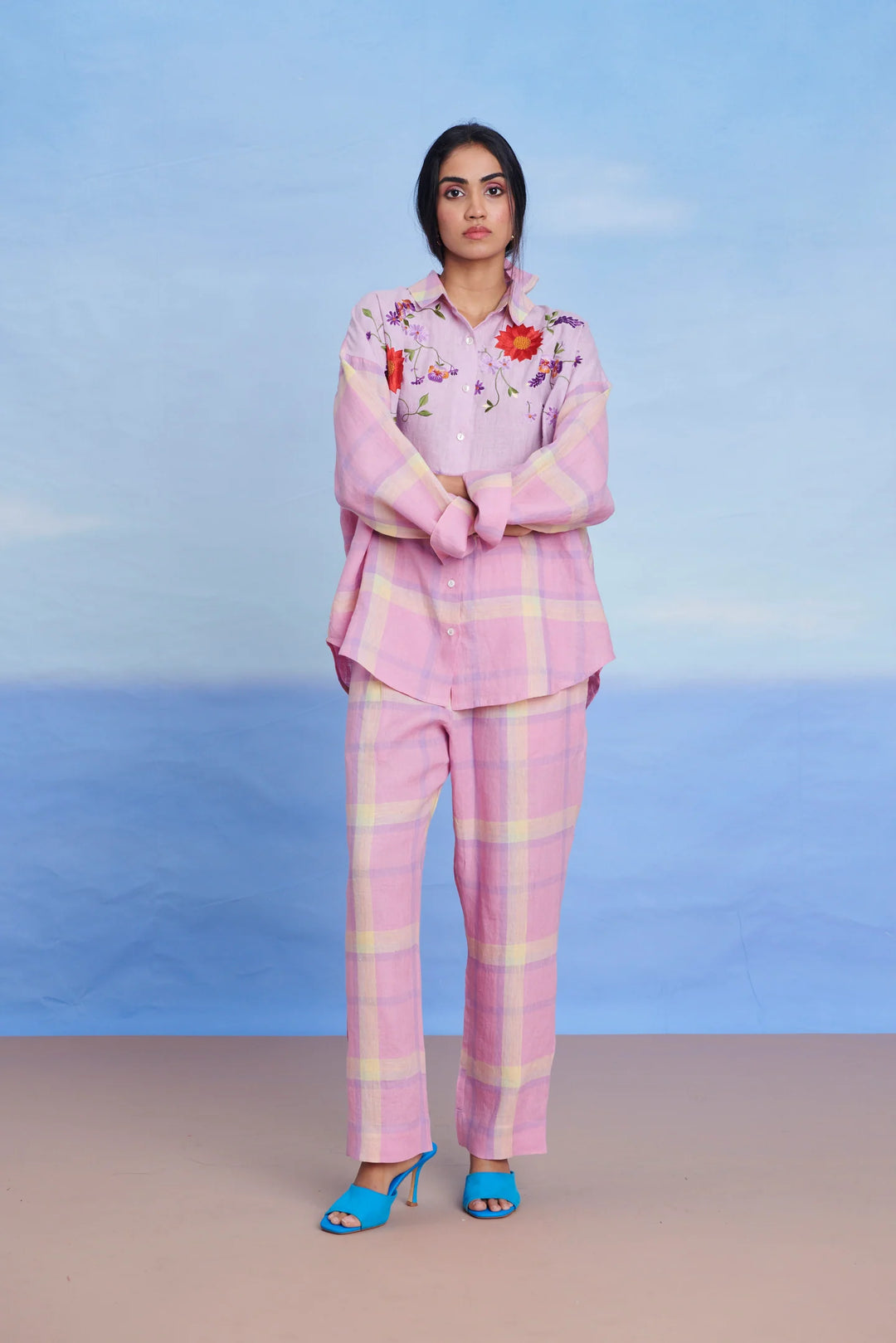 Cassata Linen Oversized Flared Shirt