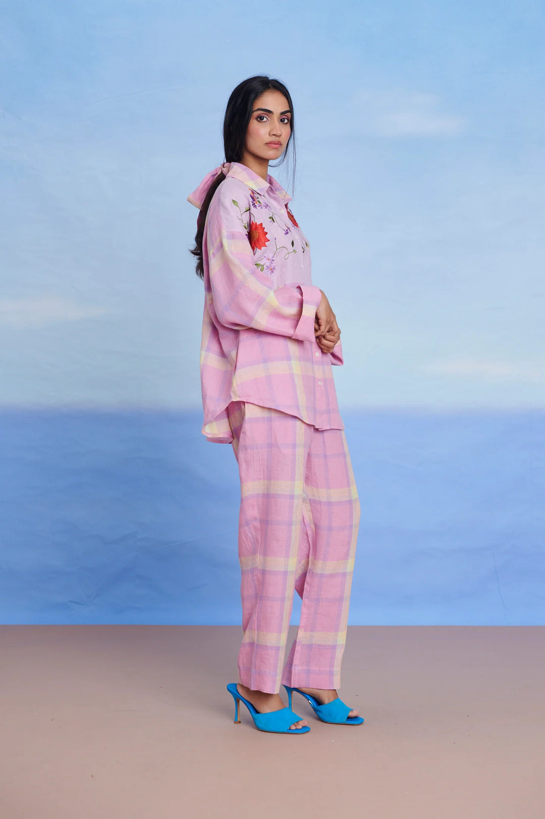 Cassata Linen Oversized Flared Shirt