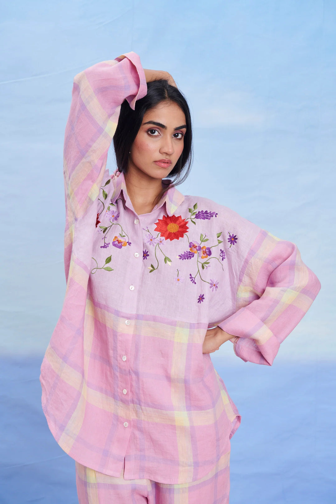 Cassata Linen Oversized Flared Shirt