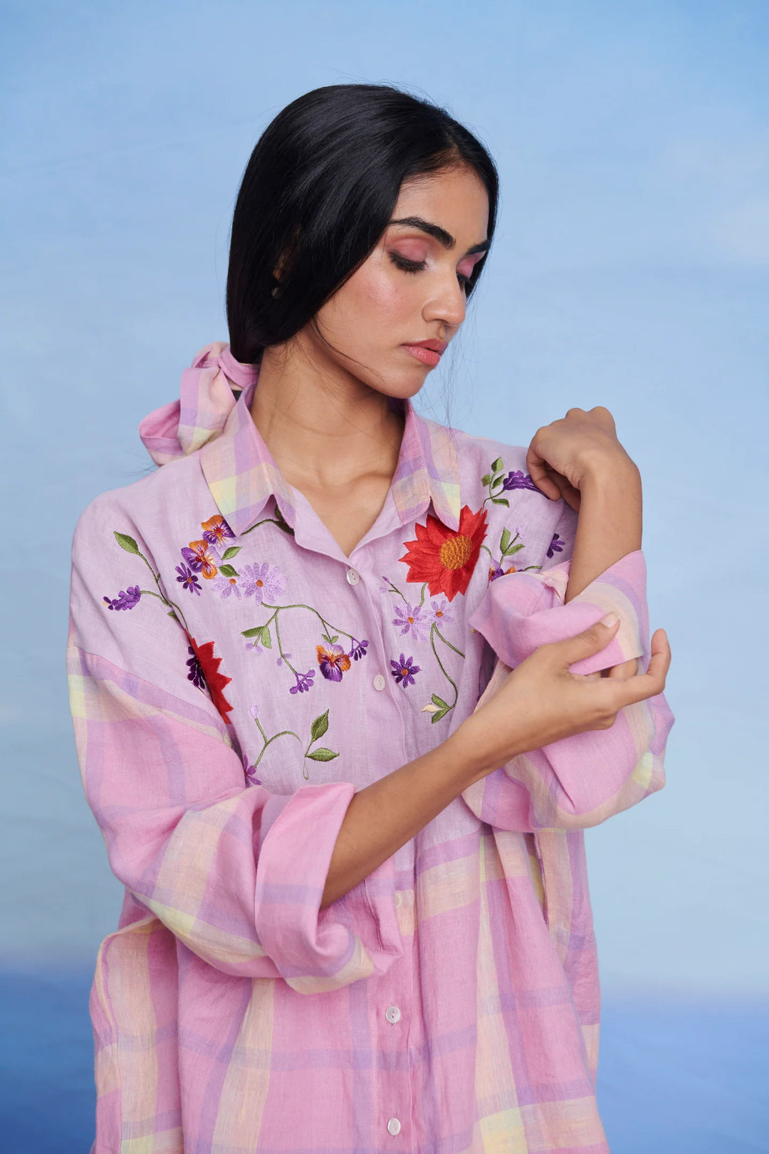 Cassata Linen Oversized Flared Shirt