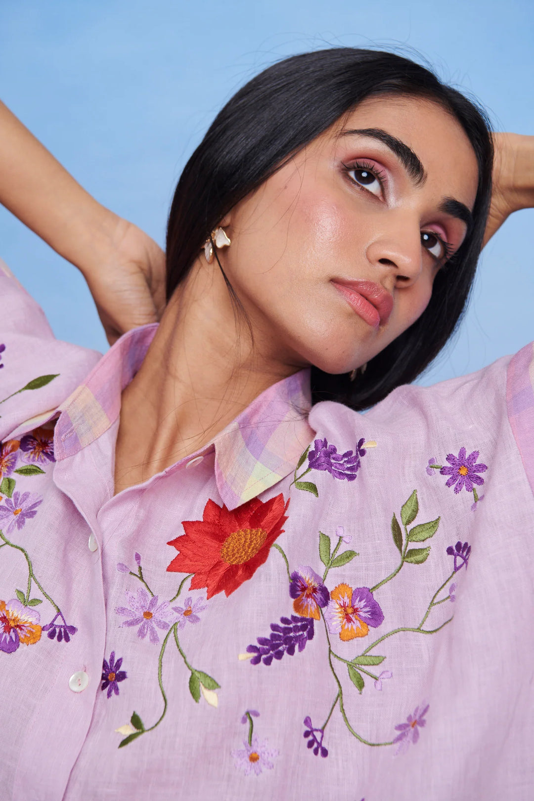 Cassata Linen Oversized Flared Shirt Set